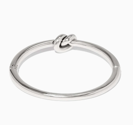 Interlok Single Knot Hinged Bracelet Silver