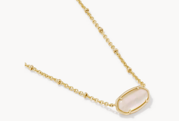 Elisa Tiger Stripe Necklace Gold/Natural MOP