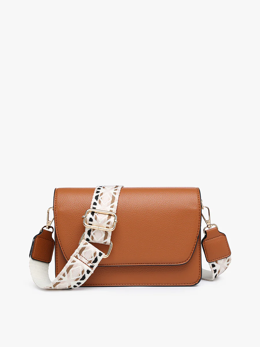 Noah Flapover Crossbody in Brown