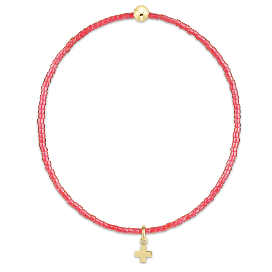 Hope Classic Signature Small Cross Charm Bracelet Sherbert