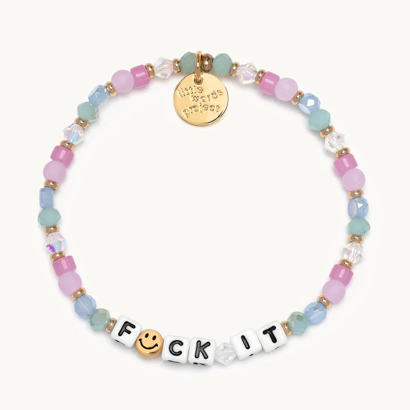 F*ck It White Beaded Bracelet Free Spirit