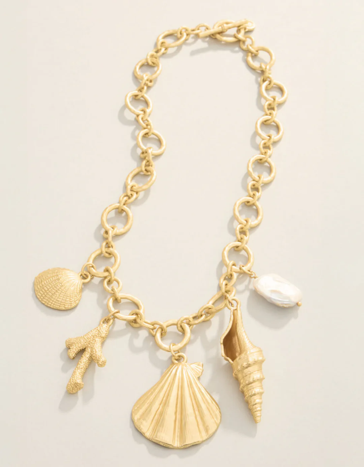 Beachcomber Toggle Necklace 18" Gold