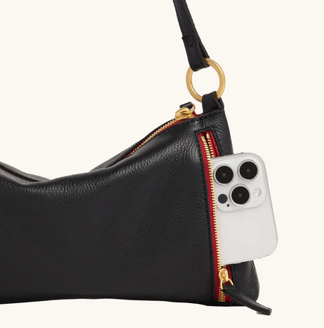 Kyle Small Bag Black/Brushed Gold Red Zip