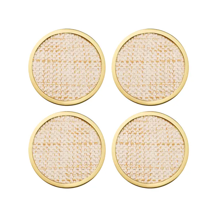 Raffia Coaster Set