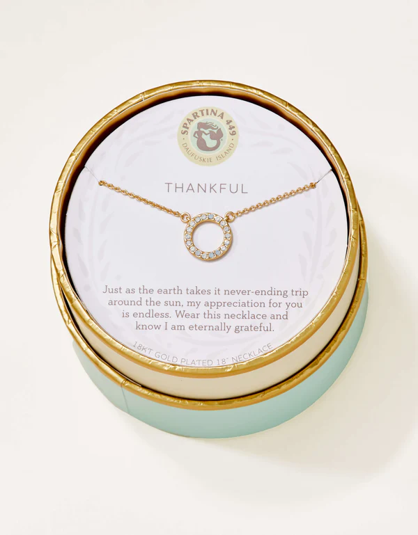 Sea La Vie Necklace 18 in Thankful/Ring Gold