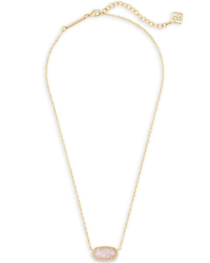 Elisa Necklace Rose Quartz Gold