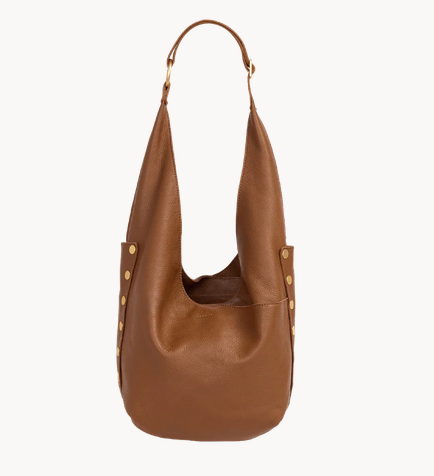 Tom Zip Large Soft Leather Handbag Mahogany Pebble/Brushed Gold Red Zip