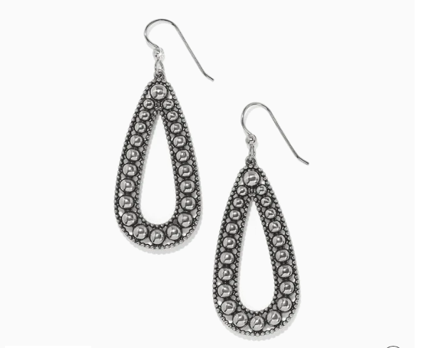 Pretty Tough Pierced Tear Drop Earrings Silver