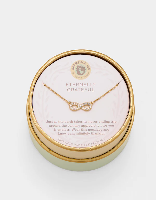 SLV Necklace 18" Eternally Grateful/ Infinity Gold
