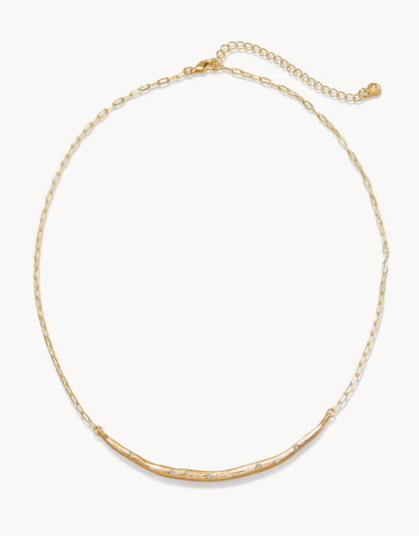 Sand Bar Necklace 17" White Opal