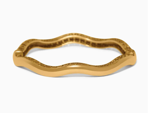 Inner Circle Slim Hinged Bangle Gold