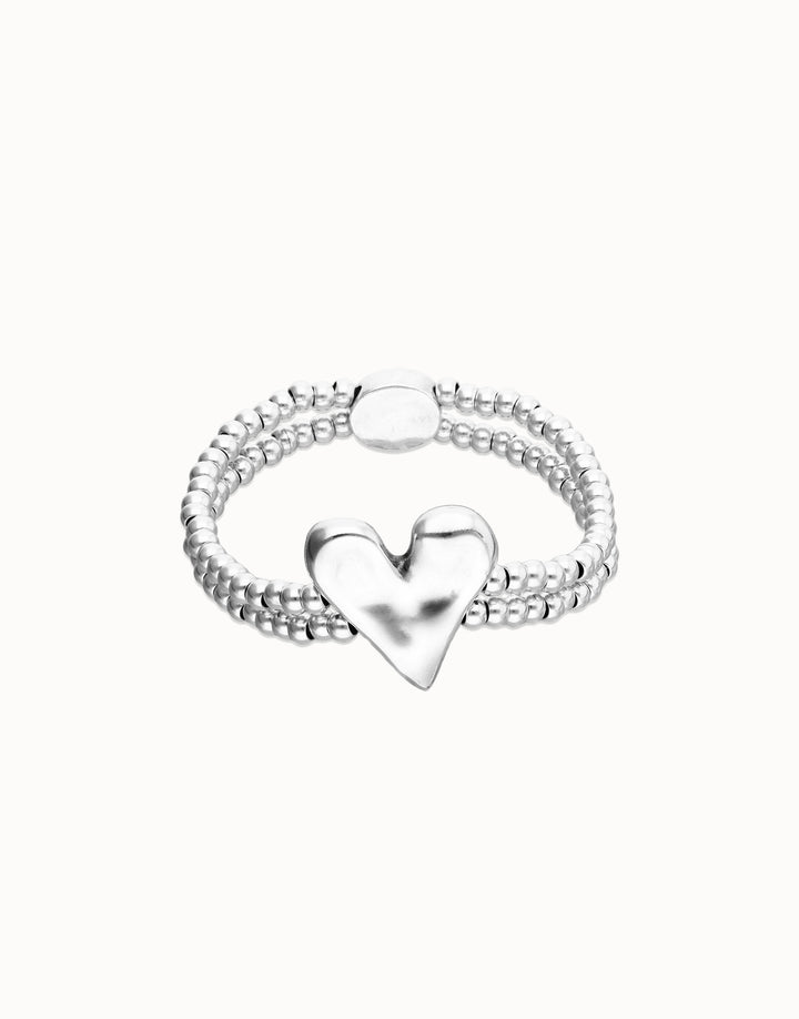 Palpito Beat Double Elastic with Silver Heart Detail Bracelet Medium
