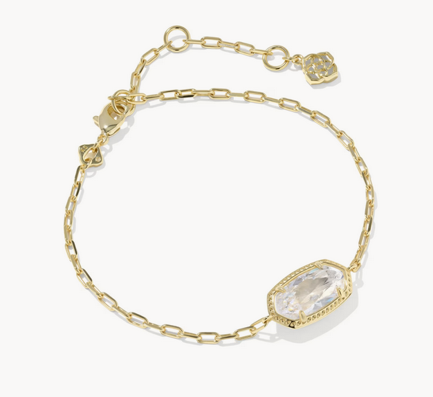 Elaina Luxe Chain Bracelet White CZ Gold