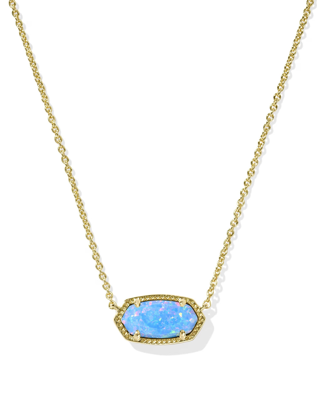 Elisa Necklace Periwinkle Opal Gold