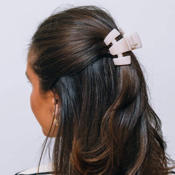 Classic Almond Biege Petite Claw Clip