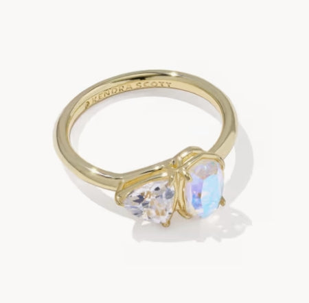 Tatum Band Ring White CZ Mix Gold Size 7
