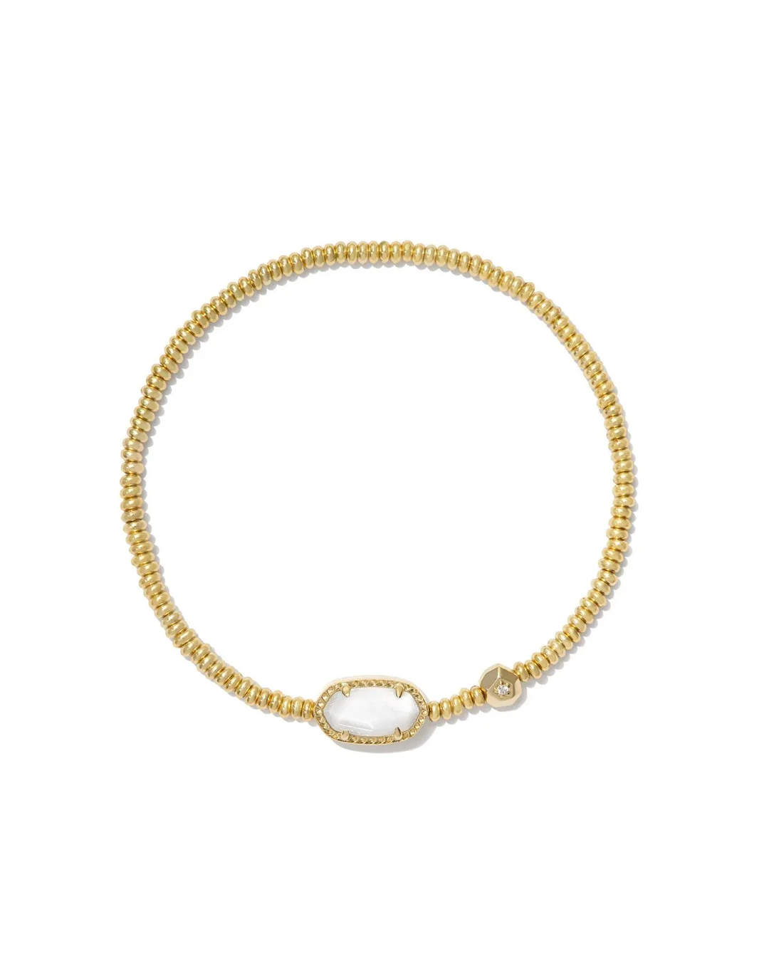Grayson Stretch Bracelet Ivory MOP Gold
