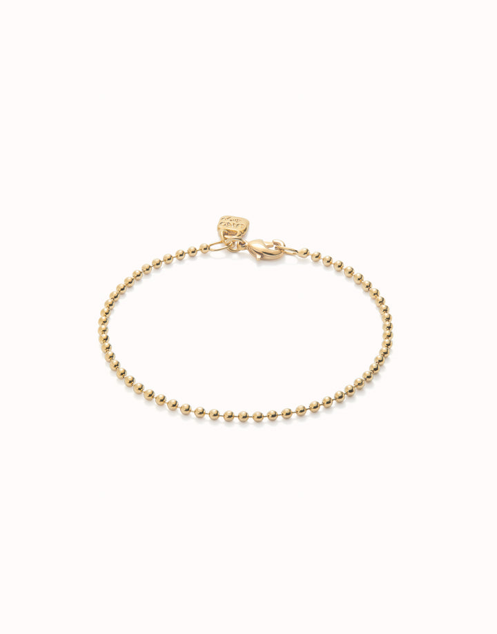 Hazte Uno Beaded Chain Charm Bracelet Gold