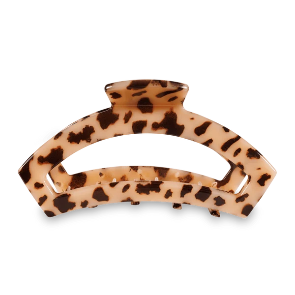 Open Large Hair Clip  Blonde Tortoise