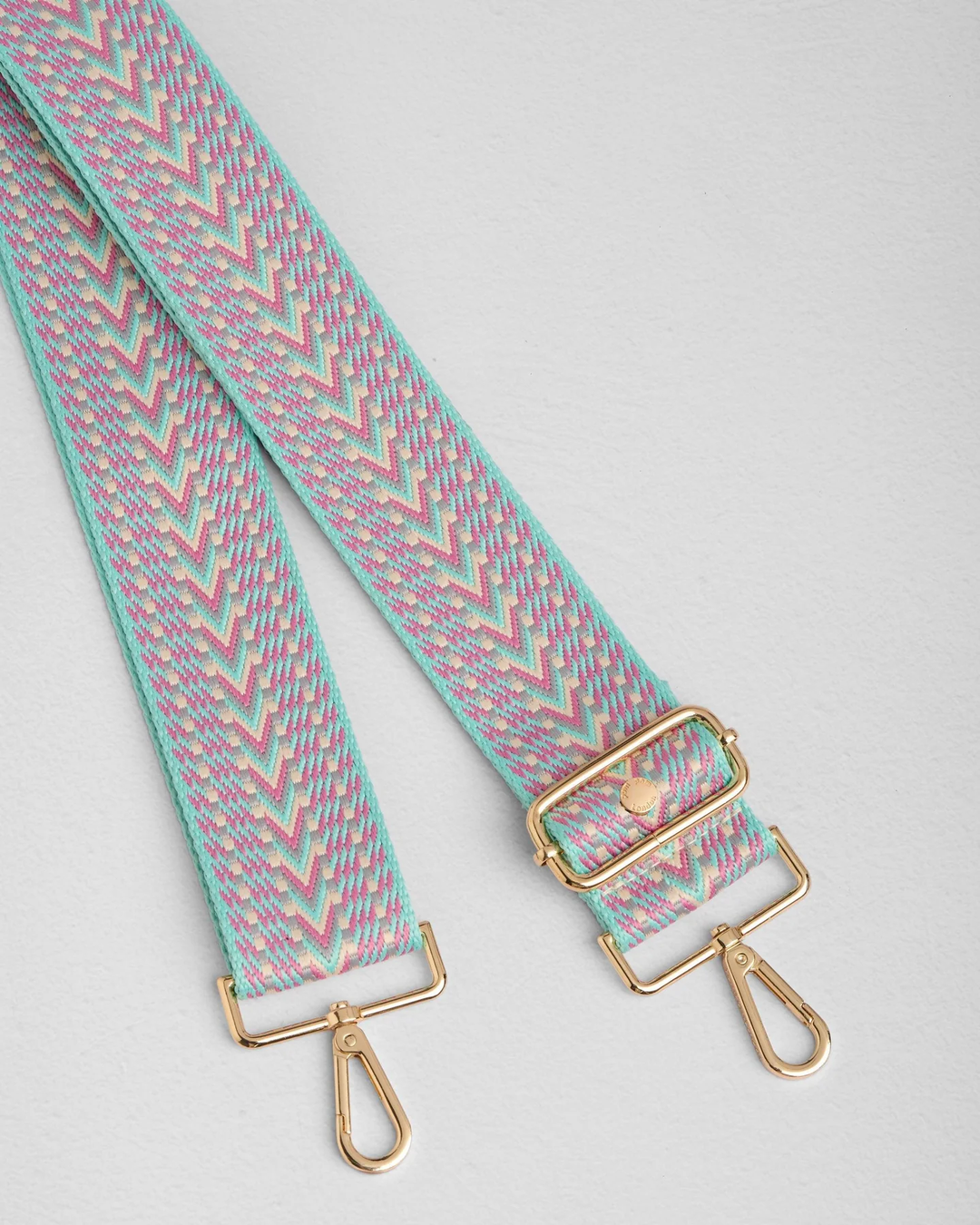 Pom Pom Strap Spearmint and Pink Tribal