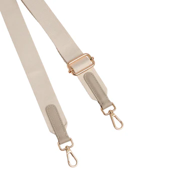 Pom Pom Strap Leather Tab Stone