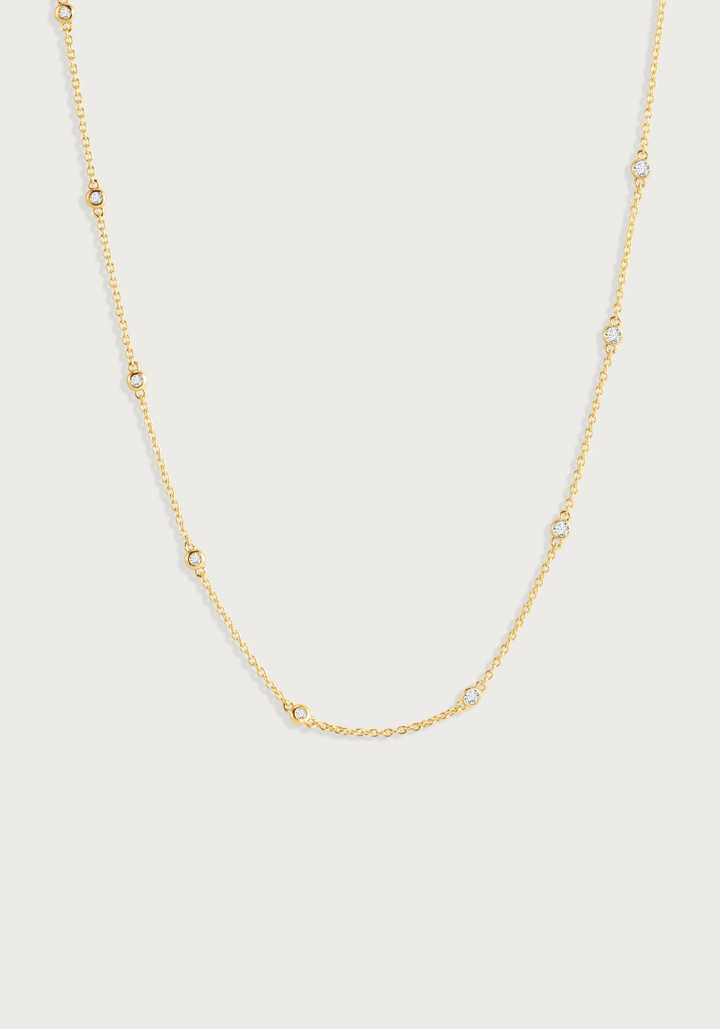 Anabel Aram Gold Chain with Crystals