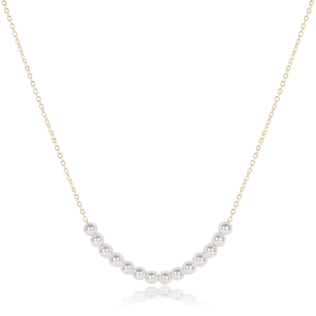 16 Inch Necklace Classic Beaded Bliss 4mm Pearl