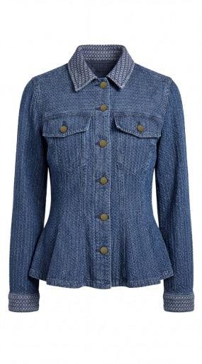 Fit and Flare Trucker Jacket