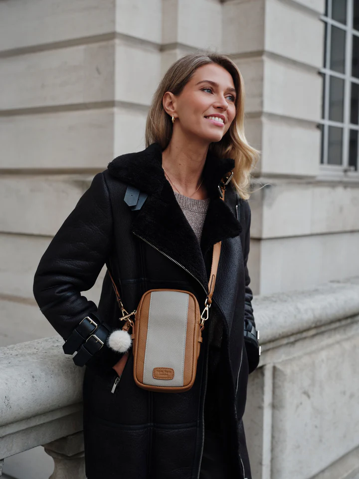 Eaton Phone  Bag Maple &amp; Stone