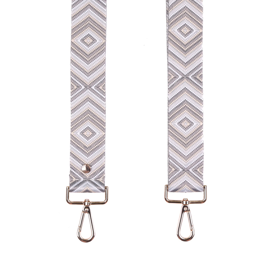Pom Pom Strap Grey Mosaic