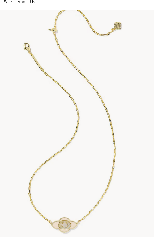 Abbie Medallion Short Pendant Necklace Neutral Mix Gold