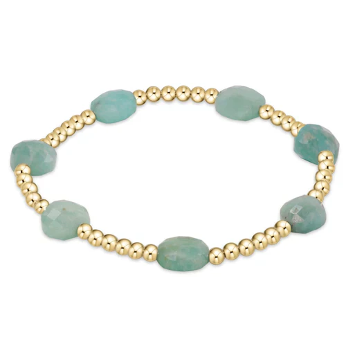 Admire Gem 3mm Bracelet Gold Amazonite