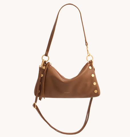 Kyle Small Bag Mahogany Pebble/Brushed Gold Red Zip