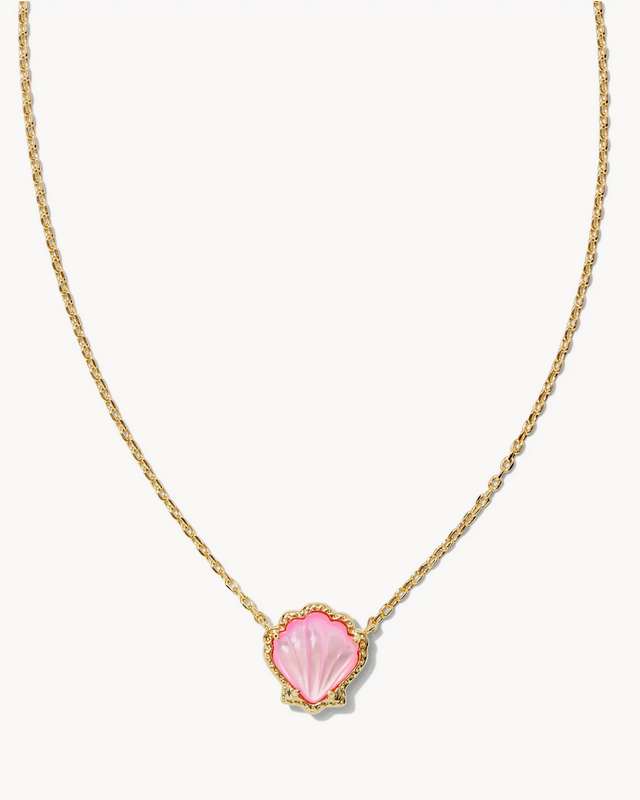 Brynne Shell Pendant Necklace Gold Blush MOP
