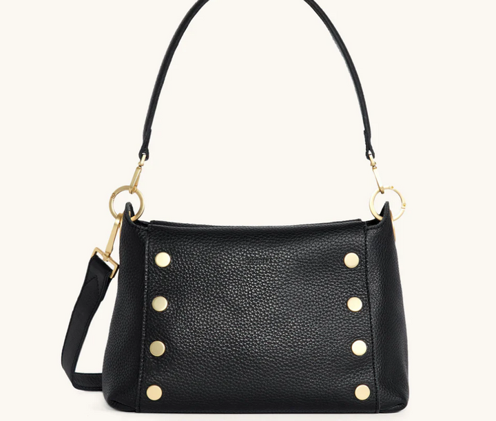 Bryan Medium Bag Black/Brushed Gold Red Zip