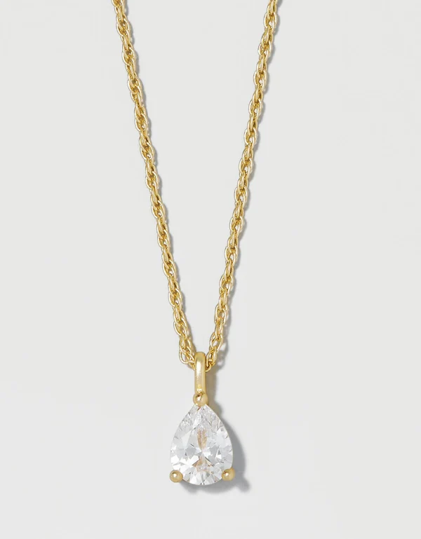 SLV Shine Necklace 18" Exceptional/ Pear Gold