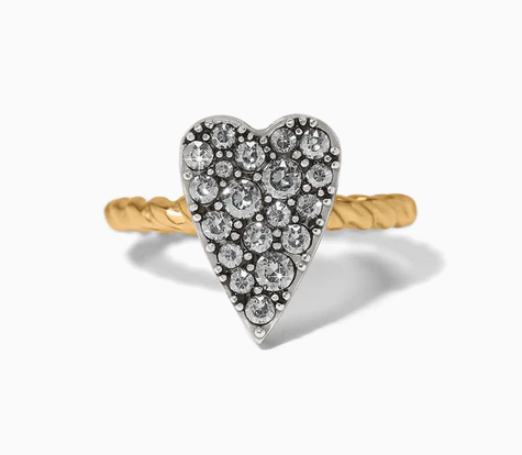 Love Messages Be Love Ring Silver-Gold Size 8