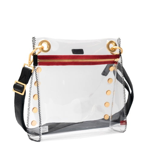 Tony Med Clear Black/Brushed Gold Red Zip