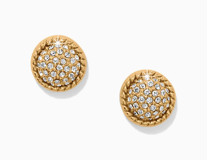 Illumina Celeste Dome Gold Post Earrings
