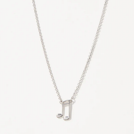 SLV Necklace 18" Music Lover/Note
