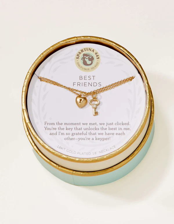 Sea La Vie Necklace 18'' Best Friends/Heart Key 2 pc/set