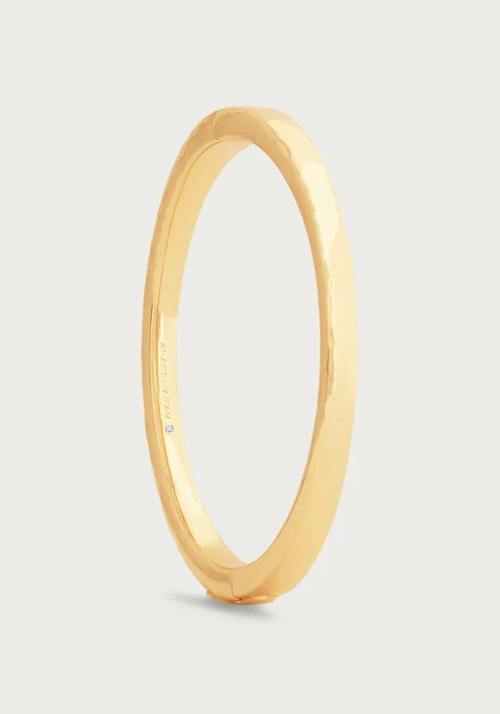 Anabel Aram Ferrier Medium Hinged Bangle Gold