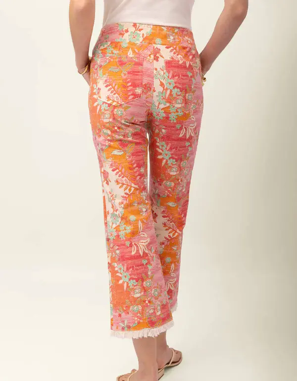 Maren Fringe Pant Floral Abstract Large
