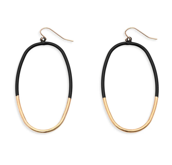 Raven Gold Hoop w/Black Detail 2 in