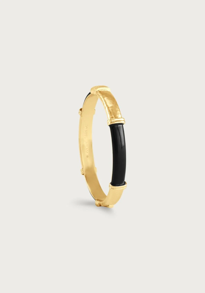 Anabel Aram Forza Hinged Bangle Black