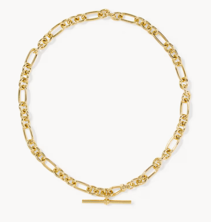 Embry Link Chain Necklace Gold Metal