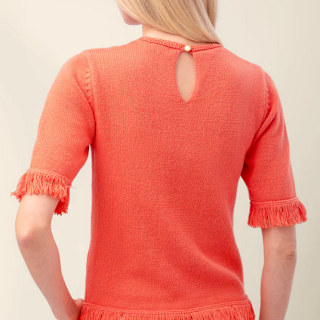 Sofia Fringe Sweater Emberglow