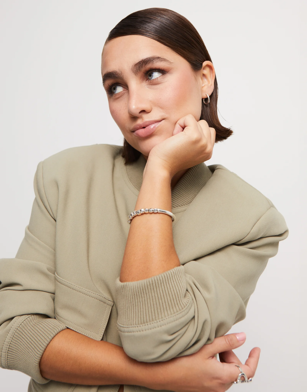 Journey Beaded Stretch Bracelet with Tubular Piece