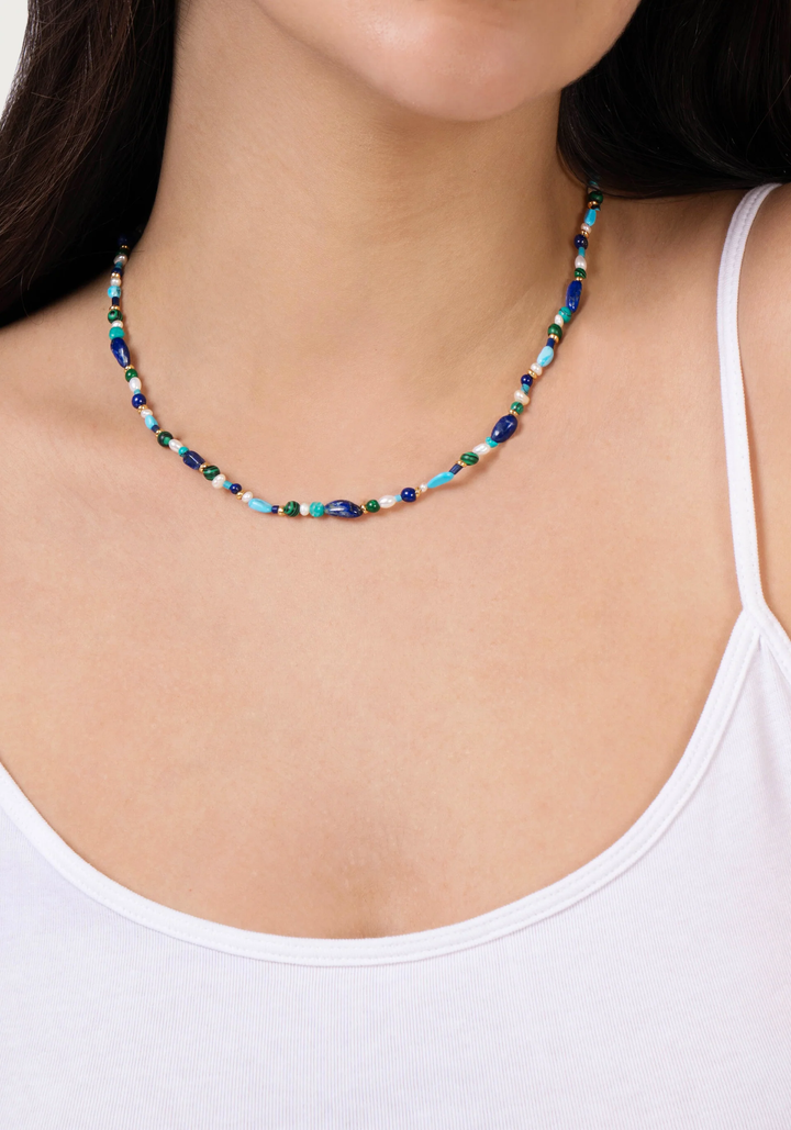 Anabel Aram Milos Beaded Necklace Cool