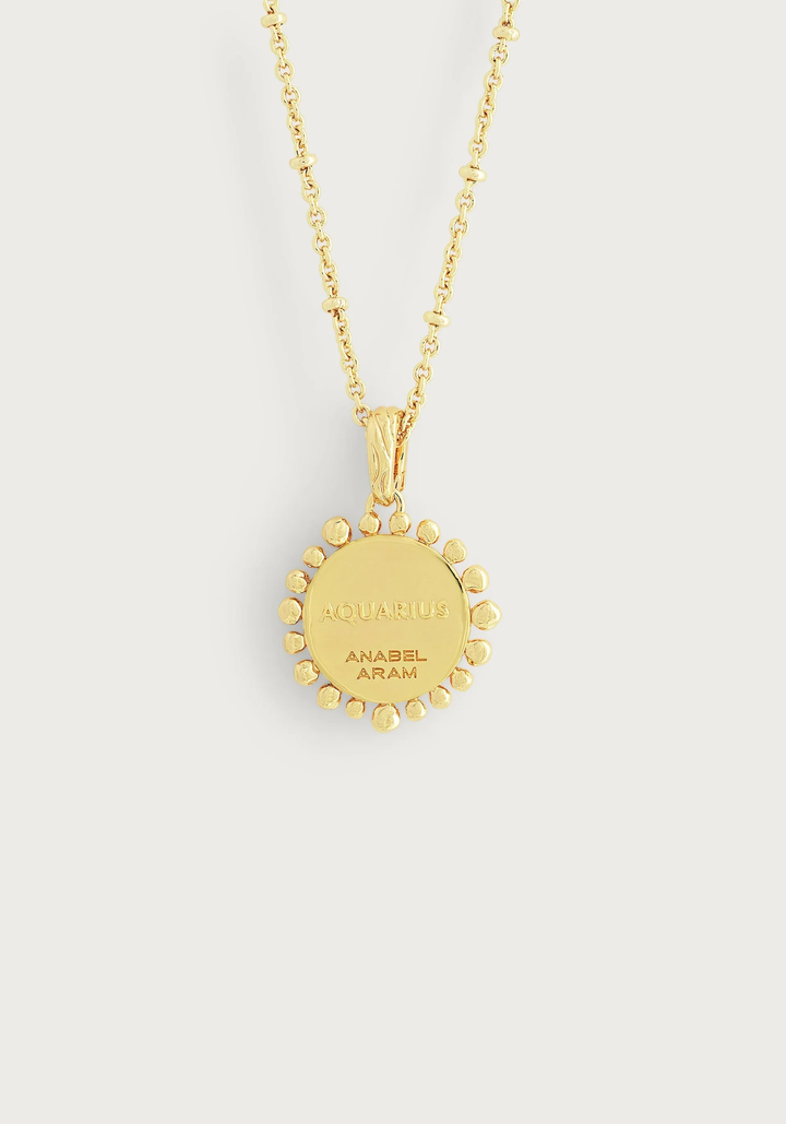 Anabel Aram Zodiac Pendant Necklace Aquarius